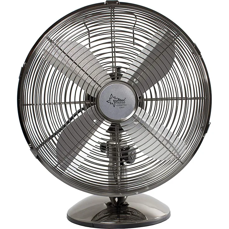 Suntec CoolBreeze 3000 TVM Tischventilator, 30 cm, 35 Watt | Tisch Ventilator 3 Stufen, Tragbar | Fan Windmaschine Metall Chrom | für Schreibtisch, Schlafzimmer, Büro, Wohnung, Balkon| von SUNTEC