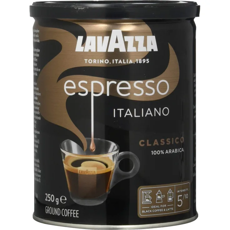 Lavazza Gemahlener Kaffee - Caffè Espresso - 100 % Arabica - 1er Pack ( 1 x 250 g)