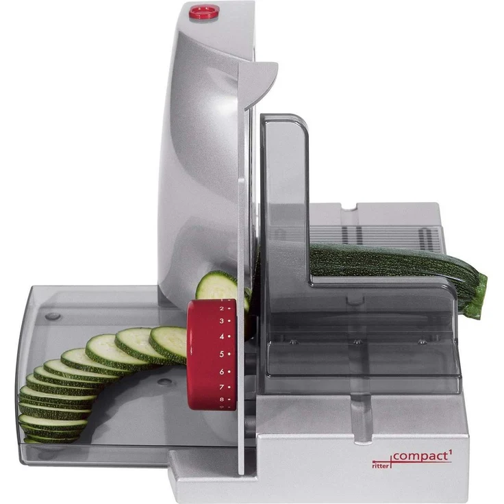 Ritter 518.000 compact 1 rot, elektrischer Allesschneider mit Motor, made in Germany, Metall  – Bild 2