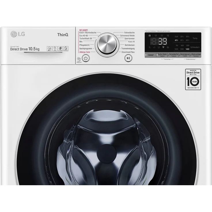 LG Serie 7 F4WV710P1E, Frontlader-Waschmaschine, A, Fassungsvermögen 10,5 kg, Standgerät, Breite 60 cm, Mengenautomatik, Kindersicherung – Bild 3
