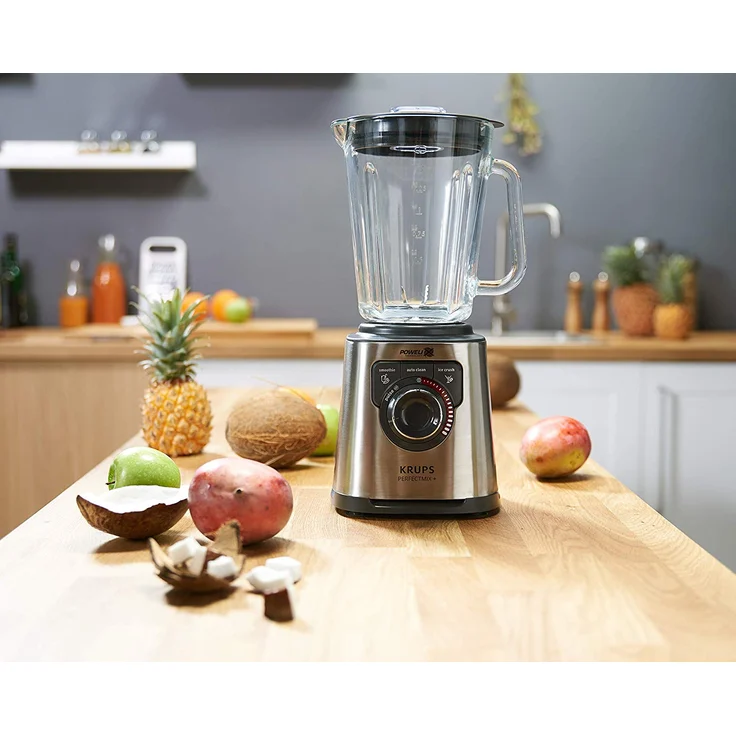 Krups KB403D Perfectmix+ Hochleistungsstandmixer, 1.200W, 28.000 UpM, 2L Glasbehälter, 3 Programme, Powelix- Technologie, dunkelgrau – Bild 5