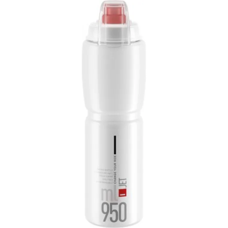 Elite Jet Plus Trinkflasche, 950ml, klar-rot