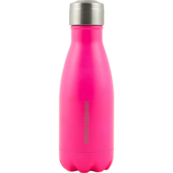 YOKO DESIGN 1336 Isolierflasche, doppelwandig, Edelstahl, 19,8 x 6 x 6 cm, Edelstahl, rostfrei, Rose, 19,8x6x6 cm