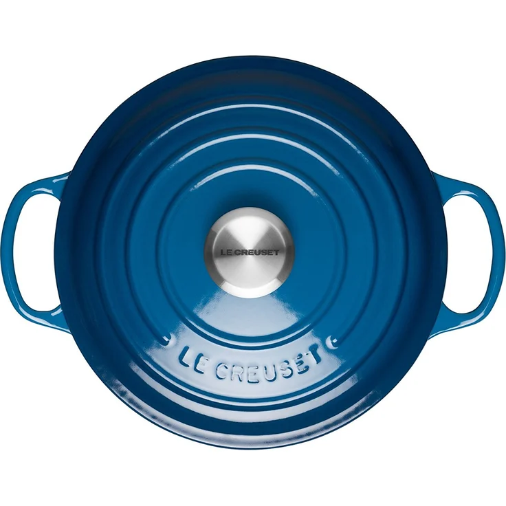 Le Creuset Signature Gusseisen-Bräter mit Deckel, Durchmesser 26 cm, Rund, Für alle Herdarten und Induktion geeignet, Volumen: 5,3 l, Marseille – Bild 2