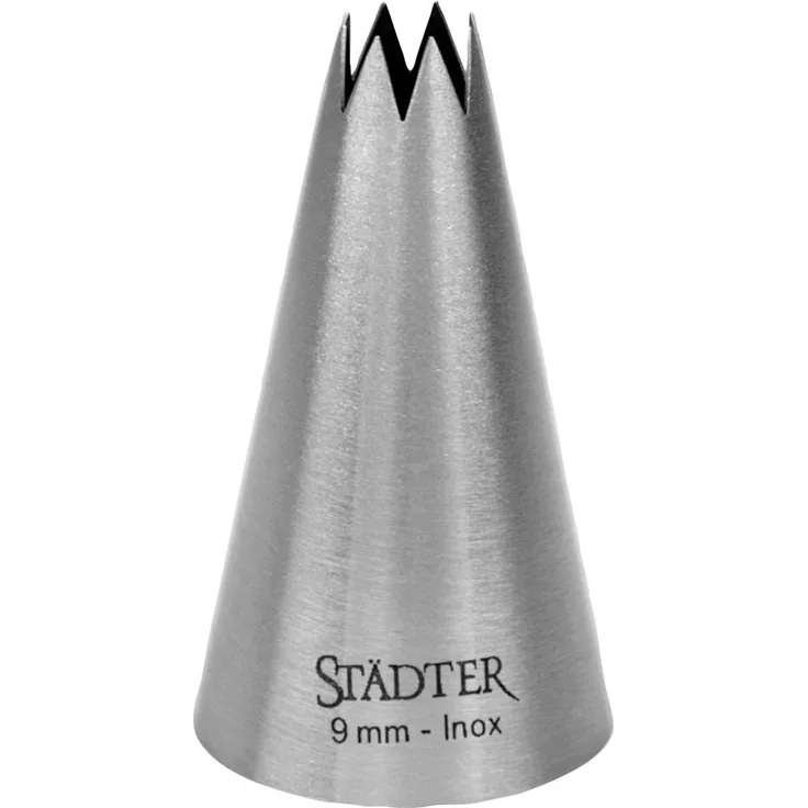 Städter Spritztülle, Edelstahl, Silber, 9 mm