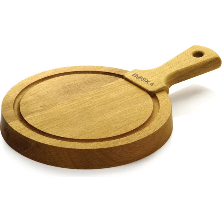 Boska Servierbrett Rund Friends S-authentisches Design - 16 cm-Holz-Braun - 245 x 160 x 20 mm