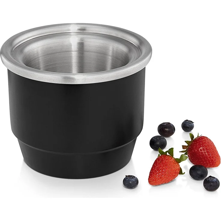 WMF KÜCHENminis Gefrierbehälter als Erweiterung für Eismaschine 3-in-1 für Frozen Yoghurt, Sorbet und Eiscreme, 300 ml, mit Deckel, schwarz – Bild 3