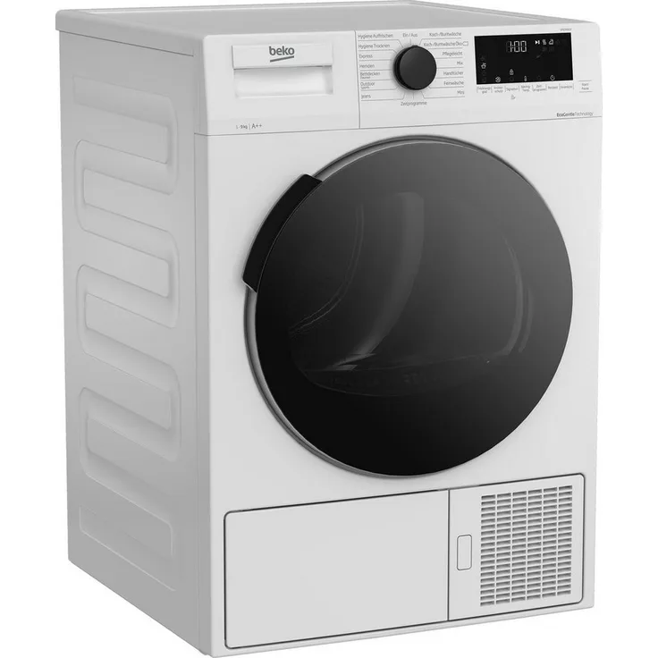 Beko DHC946GX, Wärmepumpentrockner, A++, Fassungsvermögen 9 kg, Einbaugerät, Breite 59,7 cm, OptiSense, Farbe weiß