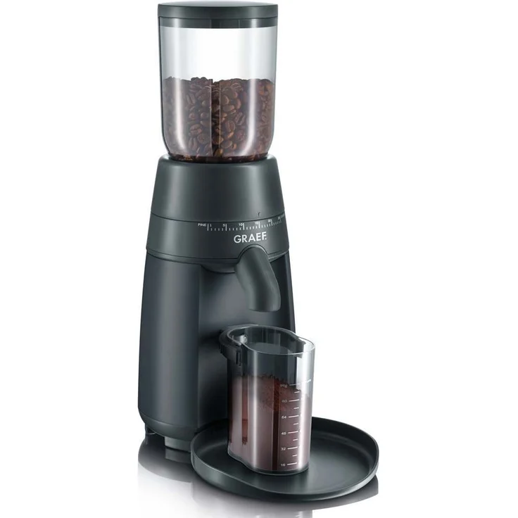 Graef CM 702 elektrische Kaffeemühle, variable Mahlgradeinstellung, Kegelmahlwerk, schwarz, 128 Watt – Bild 2