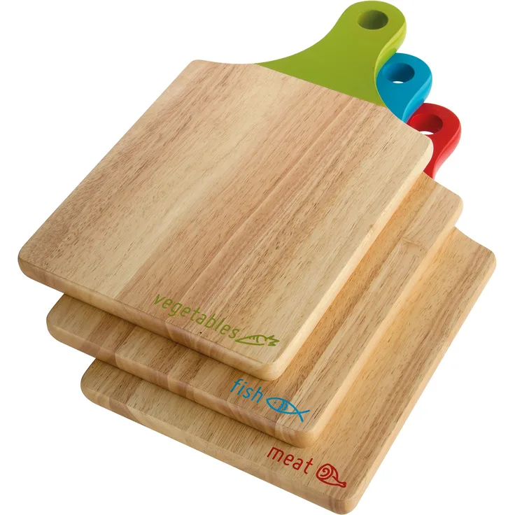 Premier Icon Paddle Schneidebretter, Rubberholz, 3er Set