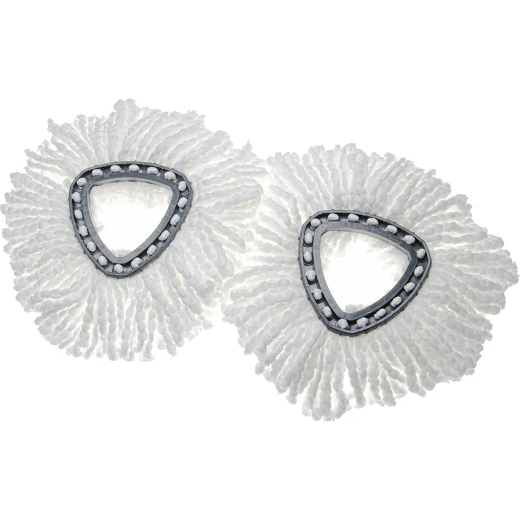 vhbw 2x Wischbezug passend für Vileda Easy Wring & Clean, Turbo Easy Wring Wischmopp - Ersatzkopf, Mikrofaser, schwarz - weiß – Bild 1