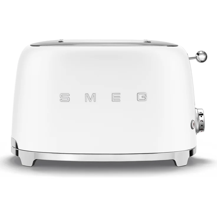SMEG TSF01WHMEU Doppelschlitztoaster, 950W, 6 Bräunungsstufen, matt weiß – Bild 1