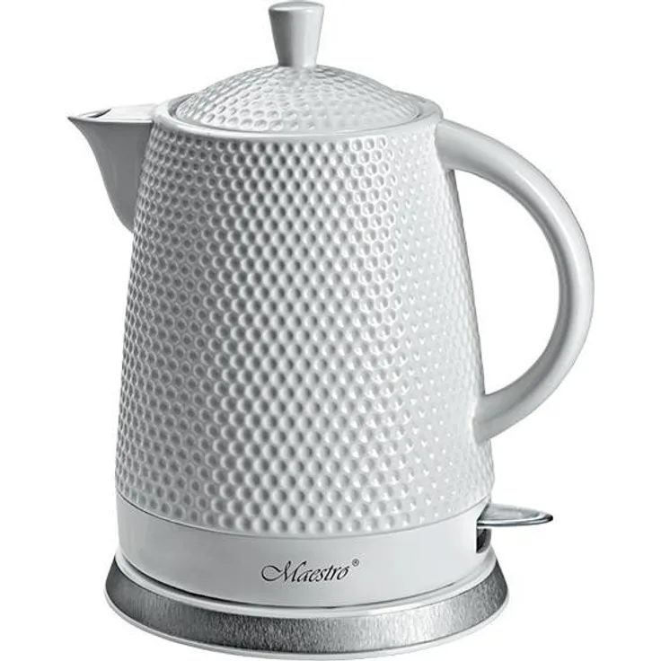 MAESTRO MR-069 Wasserkocher 1,5L, 1200W, Keramik, weiß