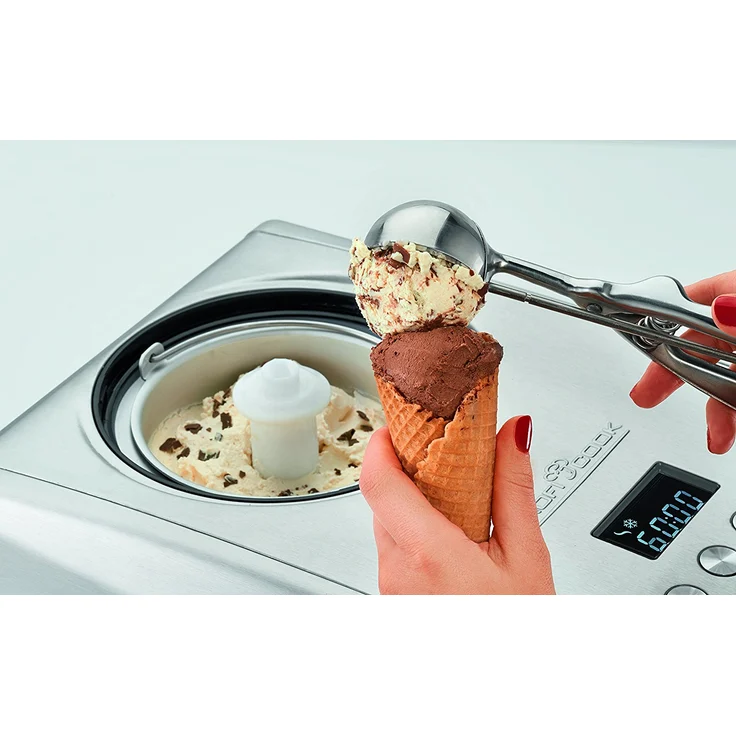 Profi Cook PC-ICM 1091 Eismaschine (3 in 1 für Speiseeis, Frozen Joghurt und Sorbet, Kompressor-Kühlung, LCD-Display, für bis zu 1,5 l Speiseeis) edelstahl – Bild 4
