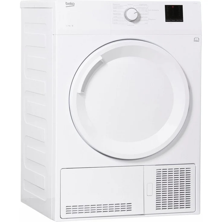 Beko DC 7130 N, Kondenstrockner, B, Fassungsvermögen 7 kg, Einbaugerät, Breite 59,5 cm, Kindersicherung, Programmablaufanzeige – Bild 1