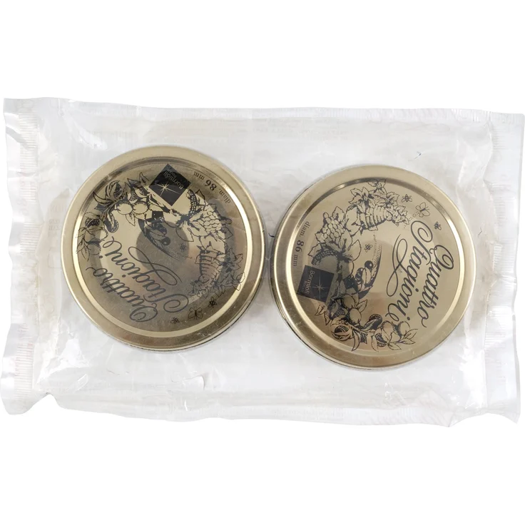 Bormioli Rocco 2 Ersatzdeckel mit Twist-Off Verschluss | Motiv: ''Quattro Stagioni'' | TO: 86 mm