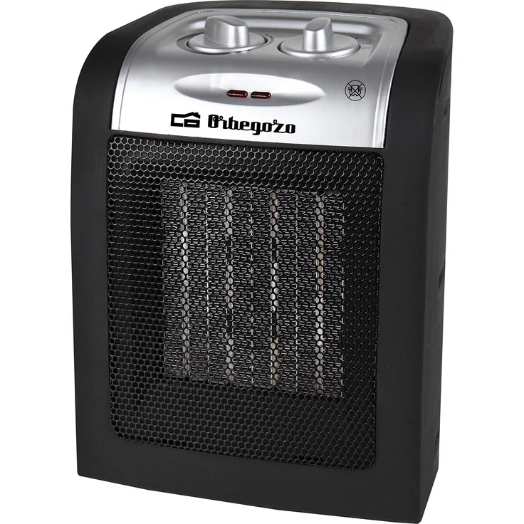 Orbegozo CR 5017 – Keramik Heizung mit 1500 Watt Leistung und 2 Stufen-Betrieb. Kompaktes Design in schwarz, Heizlüfter