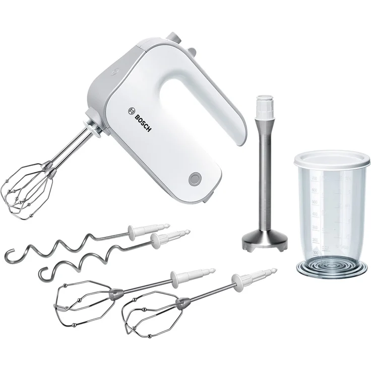 Bosch Hausgeräte MFQ4075DE Styline Handrührer-Set 550W, Kunststoff, Silber, Weiß – Bild 1