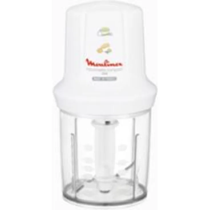 Moulinex DJ300110 Mini Chopper Elektro Moulinette Compact Shaker mit Deckel Weiß 270 W