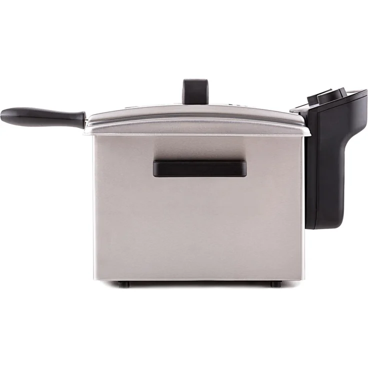 ProfiCook PC-FR 1038 Doppelfritteuse mit 2 kleinen und einem großen Frittierkorb, 5 Liter Kapazität, permanent Geruchs-und Fettdunstfilter, Edelstahlgehäuse, 3000 Watt – Bild 3