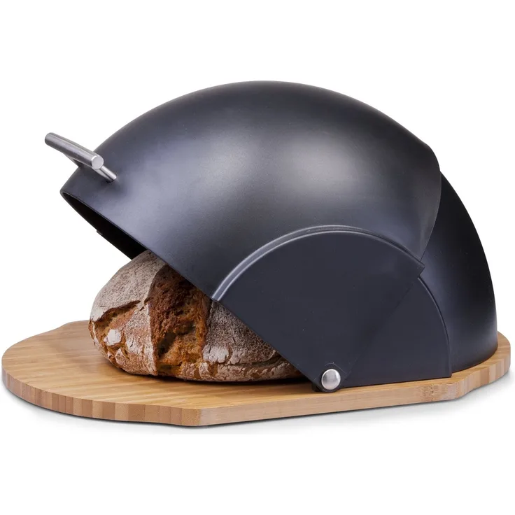 Zeller 27282 Brotkasten, Bamboo-Kunststoff, 37 x 26 x 20.5 cm, schwarz