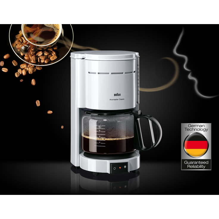 Braun KF47 Aromaster Classic Filterkaffeemaschine, für 10 Tassen, weiß – Bild 5