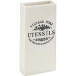 Luftbefeuchter Vintage 19 cm Keramik weiß 2-teilig