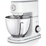 WMF Profi Plus Küchenmaschine, 1000 W, Cromargan-Rührschüssel 5 l, planetarisches Rührwerk, 8 Geschwindigkeitsstufen, metal white