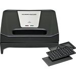 ROMMELSBACHER SWG 700 3-in-1 Multi Toast & Grill Max Sandwich-Maker, belgisches Waffeleisen, Kontaktgrill, 3 wechselbare Alu-Druckguss-Platten, 2-Lagen Antihaftbeschichtung schwarz-Edelstahl