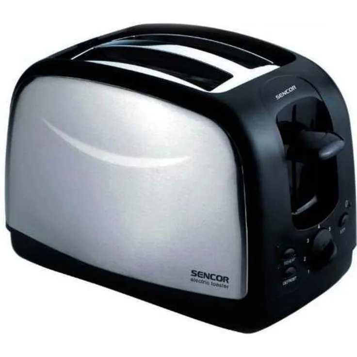 SENCOR STS 2651 2-Scheiben-Toaster (850 Watt, Elektronischer Timer - 7 Stufen der Röstintensität) edelstahl