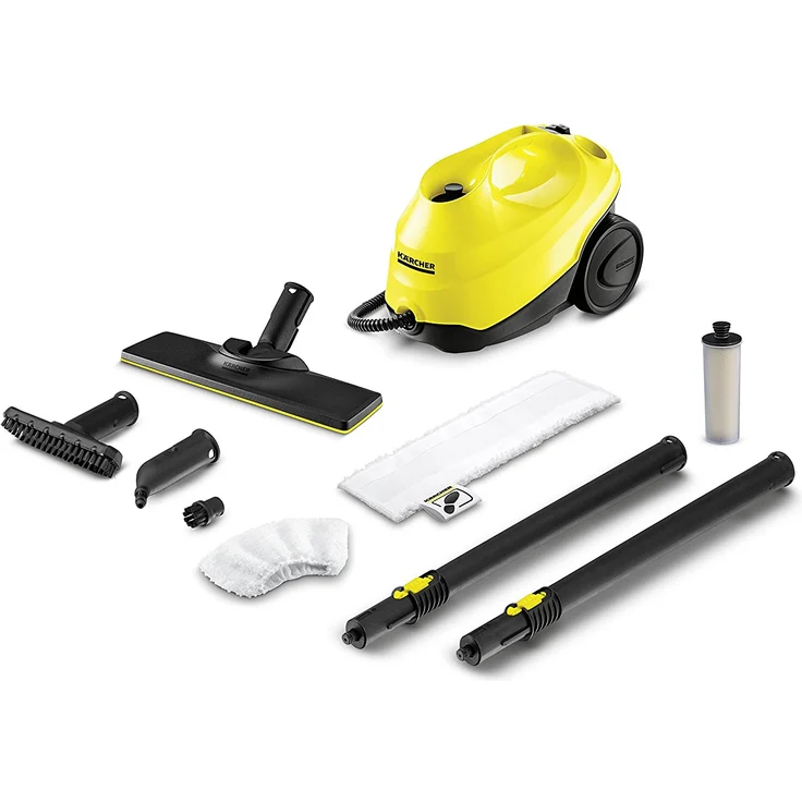 Kärcher Dampfreiniger SC 3 EasyFix (Kurze Aufheizzeit: nur 30 Sekunden, Flächenleistung je Tankfüllung: ca. 75 m², Tank permanent befüllbar, Entkalkungskartusche, Parkposition, weiteres Zubehör) – Bild 1
