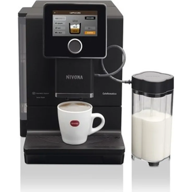 Nivona CafeRomatica 960 Kaffeevollautomat, App-Connection, Kaffeestärke einstellbar, Temperaturwahl, Wassertankbeleuchtung, mit Milchsystem und integriertem Mahlwerk