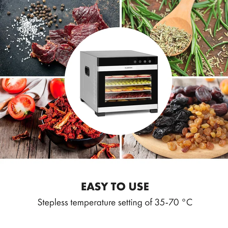 Flavour Dry Dörrautomat 35-75°C LCD-Touch-Display Timer schwarz – Bild 8