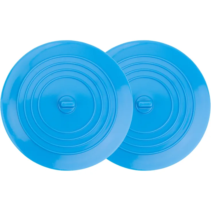 Your Day Mate Universal Stöpsel für Spülbecken und Waschbecken, 2 Pack, Ø 15 cm, für alle Abflüsse bis 120 mm, aus Silikon, perfekt für Küche und Bad, nicht schmutz-anfälliger Abfluss-Stöpsel, Ablaufstöpsel blau