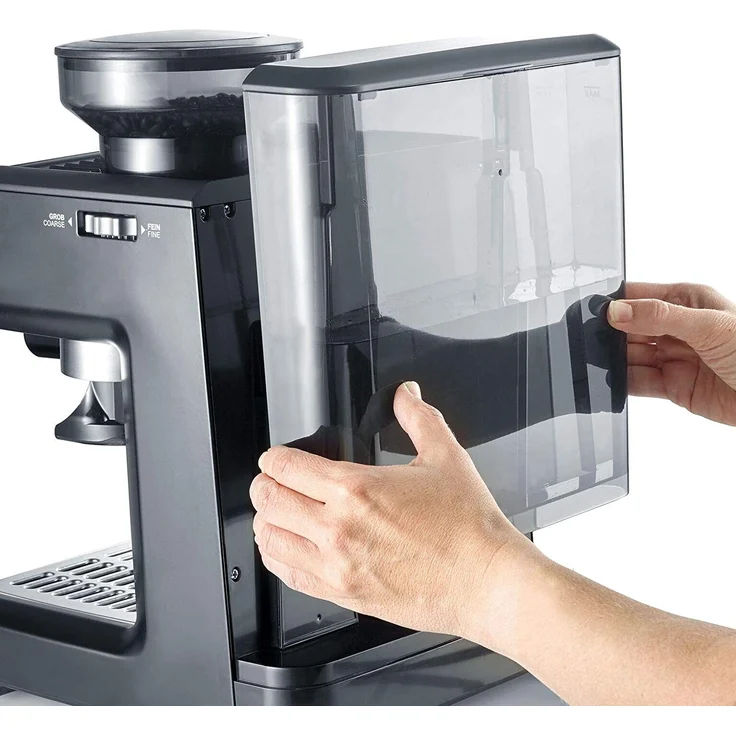 Graef ESM802EU Milegra Siebträger-Espressomaschine, 1600 Watt, integriertes Mahlwerk, schwarz – Bild 5