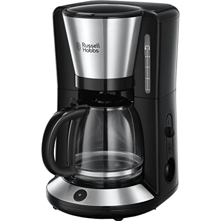 Russell Hobbs Kaffeemaschine Adventure Edelstahl, Glaskanne bis zu 10 Tassen, 1,25l, Warmhalteplatte, Abschaltautomatik, Tropf-Stopp, 1100 Watt, Filterkaffeemaschine 24010-56