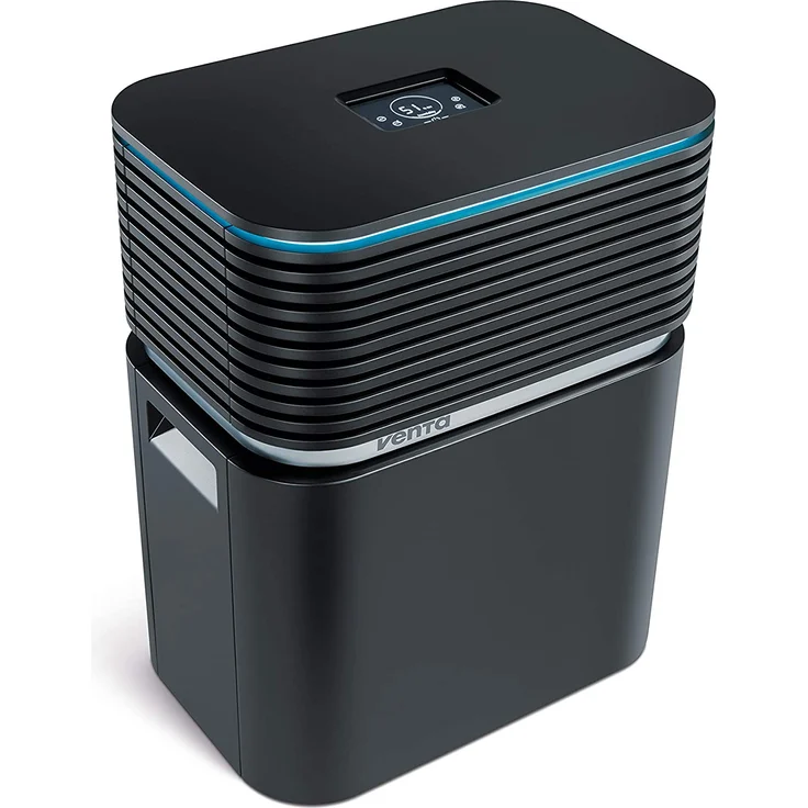 Venta Aerostyle LW74 Luftwäscher, Luftbefeuchtung & Luftreinigung, für Räume bis 90 m², 9 L, ohne WiFi/WLAN-Modul, Signalschwarz – Bild 3