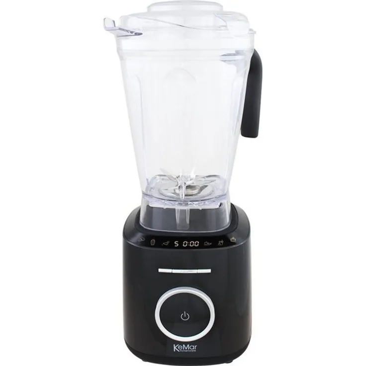 KeMar Kitchenware Standmixer KSB-300, 1500 W, 2L Kapazität, LED Touch Panel, 10 Geschwindigkeitsstufen, schwarz
