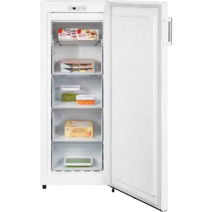 Exquisit GS231-NF-H-010E Gefrierschrank, freistehend, weiß, NoFrost, Schnellgefrieren, Breite 56 cm, Energieklasse E