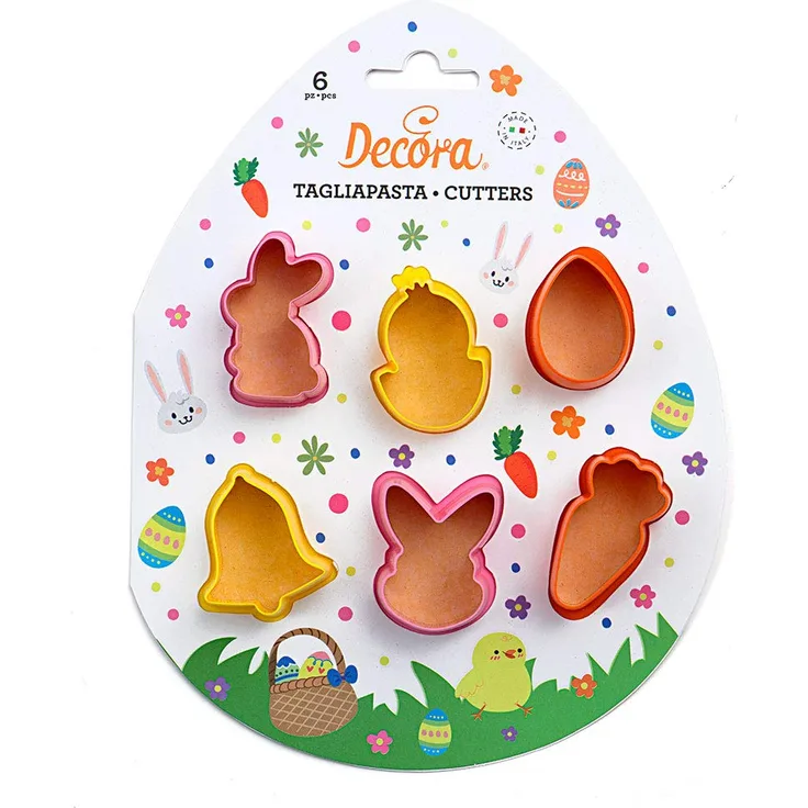 0255059 DECORA AUSSTECHER AUS KUNSTSTOFF MINI EASTER 6-TLG