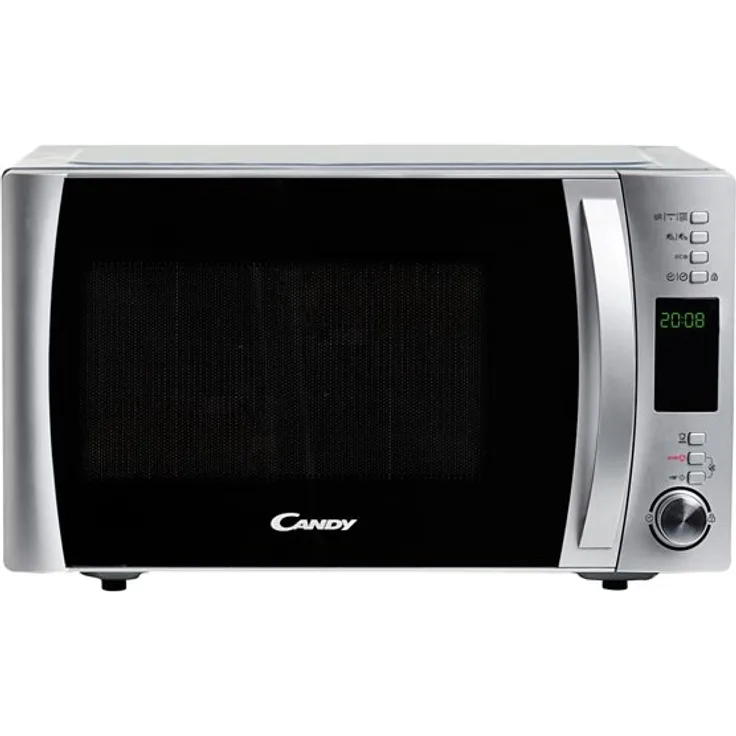 Candy CMXG 25DCS Mikrowelle mit Grill, Standgerät, 25 Liter Garraum, 900 Watt, silber