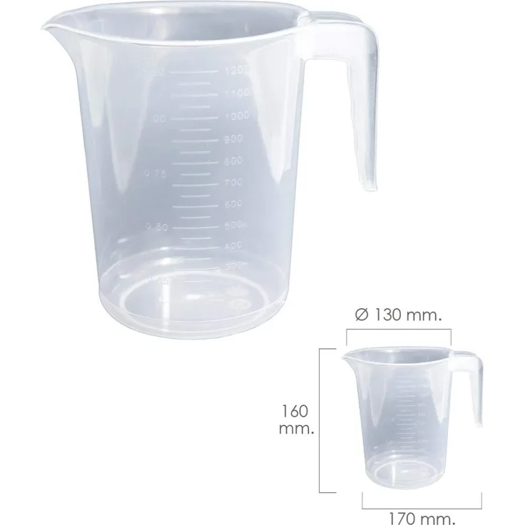 Oryx 5071020 Messbecher aus Kunststoff, mikrowellengeeignet, 1 l