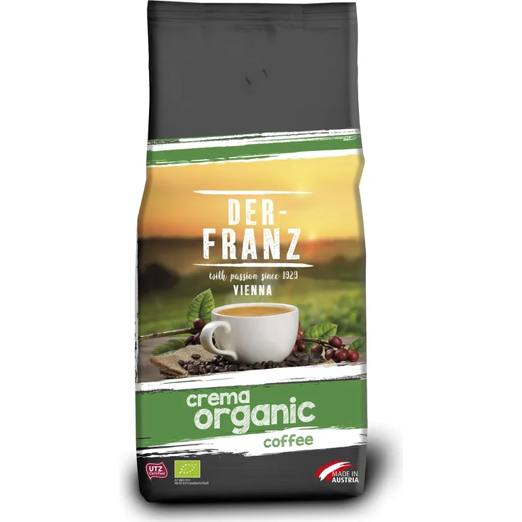 Der-Franz Crema-Bio-Kaffee UTZ, gemahlen, 1000 g