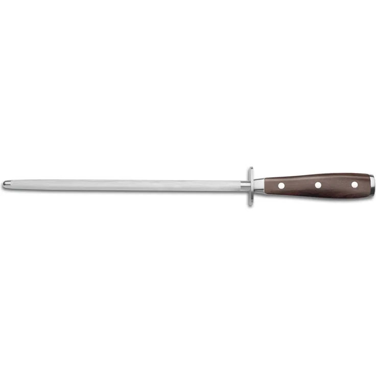 WÜSTHOF Wetzstahl 26 cm, Ikon (4468), Holzgriff aus Grenadill, zum Schärfen von hochwertigen Küchenmessern