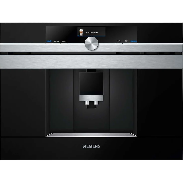 Siemens CT636LES1 iQ 700 Einbau-Kaffeevollautomat, Keramikmahlwerk, 1600 Watt, schwarz, mit Milchsystem und integriertem Mahlwerk – Bild 1