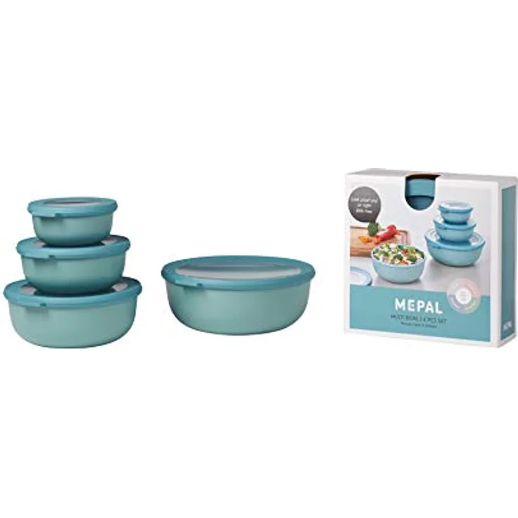 Mepal Set cirqula 4-teilig 350+750+1250+2250 Black, Nordic Schwarz