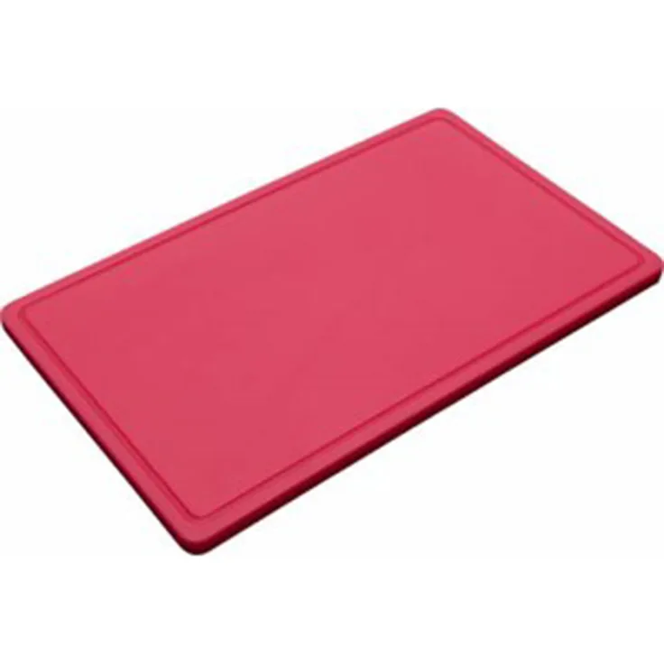 METRO Professional Schneidebrett | rot | 50 x 30 x 2 cm | rutschfest | bruchfest | hochdichtes Polyethylen | spülmaschinengeeignet | Geeignet für HACCP | Schneidplatte | Saftrille