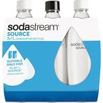 sodastream 3 Flaschen für Wassersprudler Wasser, 1 Liter, Typ Fuse, kompatibel mit Modellen Trinkwassersprudler Source, Play, Power, Spirit