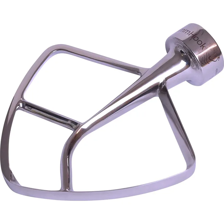 TschimmBeat TH45SB Flachrührer Edelstahl, Zubehör für KitchenAid, für alle KitchenAid 4,3 L und 4,8 L Küchenmaschinen mit kippbarem Motorkopf