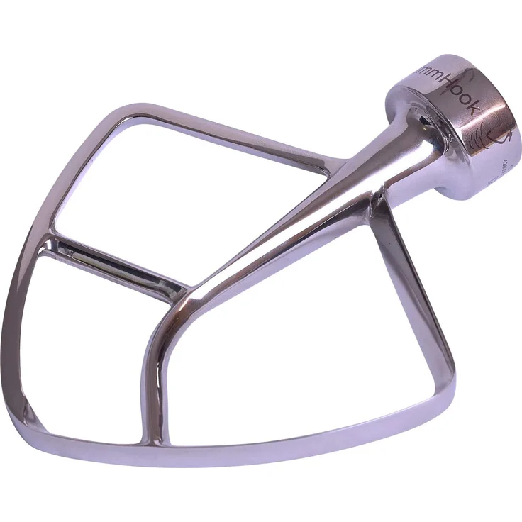 TschimmBeat TH45SB Flachrührer Edelstahl, Zubehör für KitchenAid, für alle KitchenAid 4,3 L und 4,8 L Küchenmaschinen mit kippbarem Motorkopf